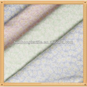 100% cotton printed poplin crepe fabric with slub